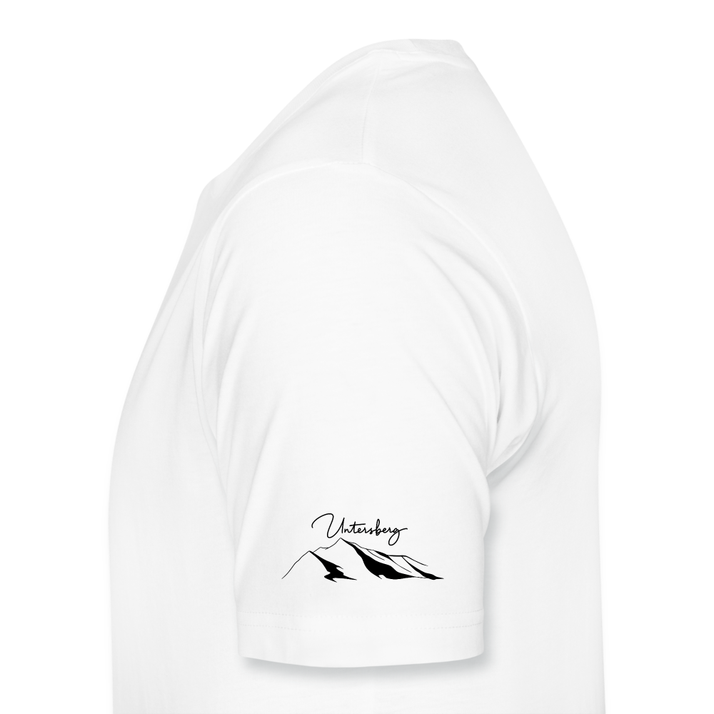 Männer Premium T-Shirt in versch. Farben Untersberg 4xDruck in Schwarz - white