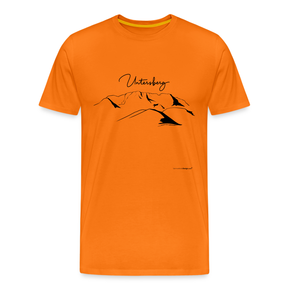 Männer Premium T-Shirt in versch. Farben Untersberg 4xDruck in Schwarz - Orange
