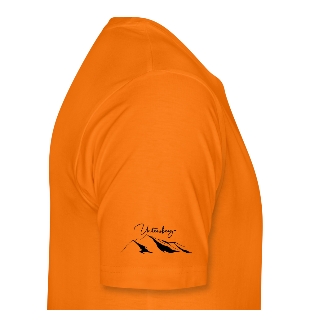 Männer Premium T-Shirt in versch. Farben Untersberg 4xDruck in Schwarz - Orange