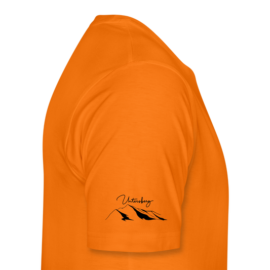 Männer Premium T-Shirt in versch. Farben Untersberg 4xDruck in Schwarz - Orange