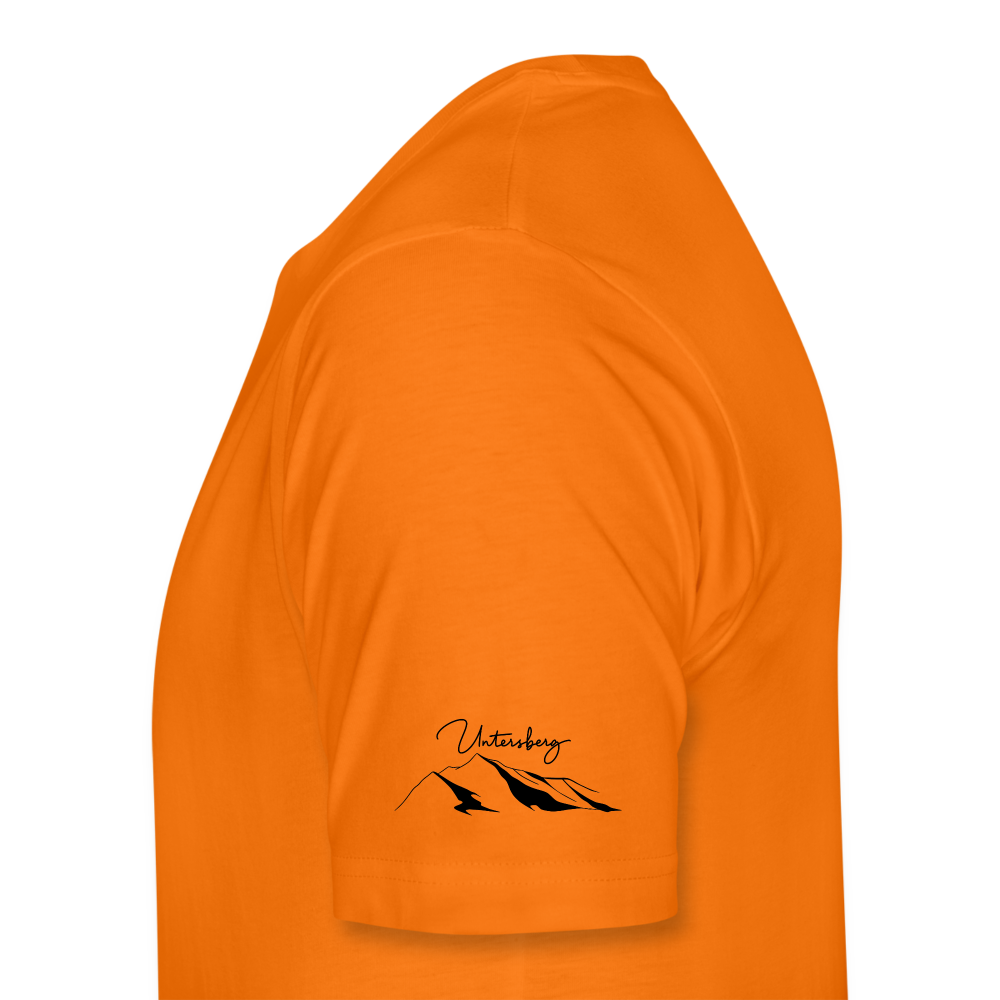 Männer Premium T-Shirt in versch. Farben Untersberg 4xDruck in Schwarz - Orange