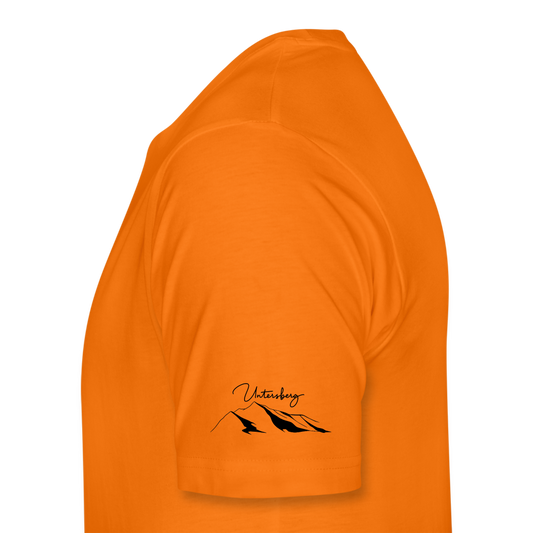Männer Premium T-Shirt in versch. Farben Untersberg 4xDruck in Schwarz - Orange