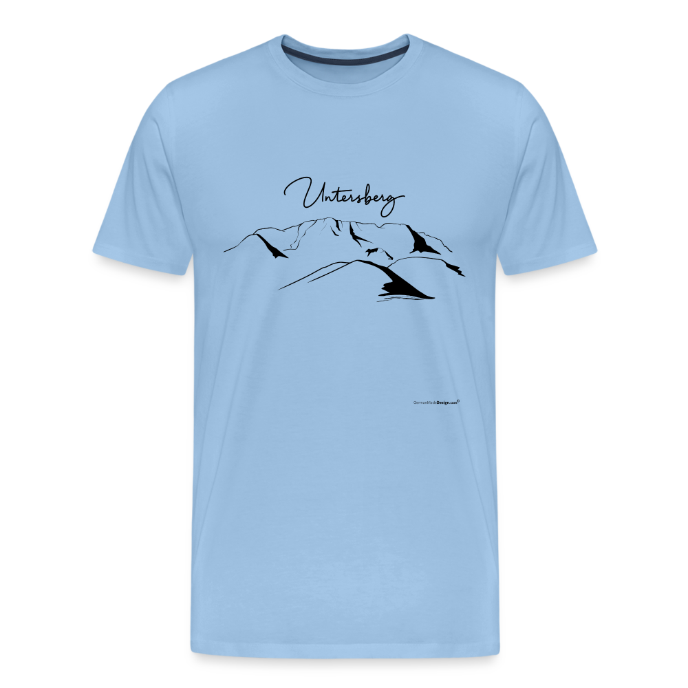 Männer Premium T-Shirt in versch. Farben Untersberg 4xDruck in Schwarz - Sky