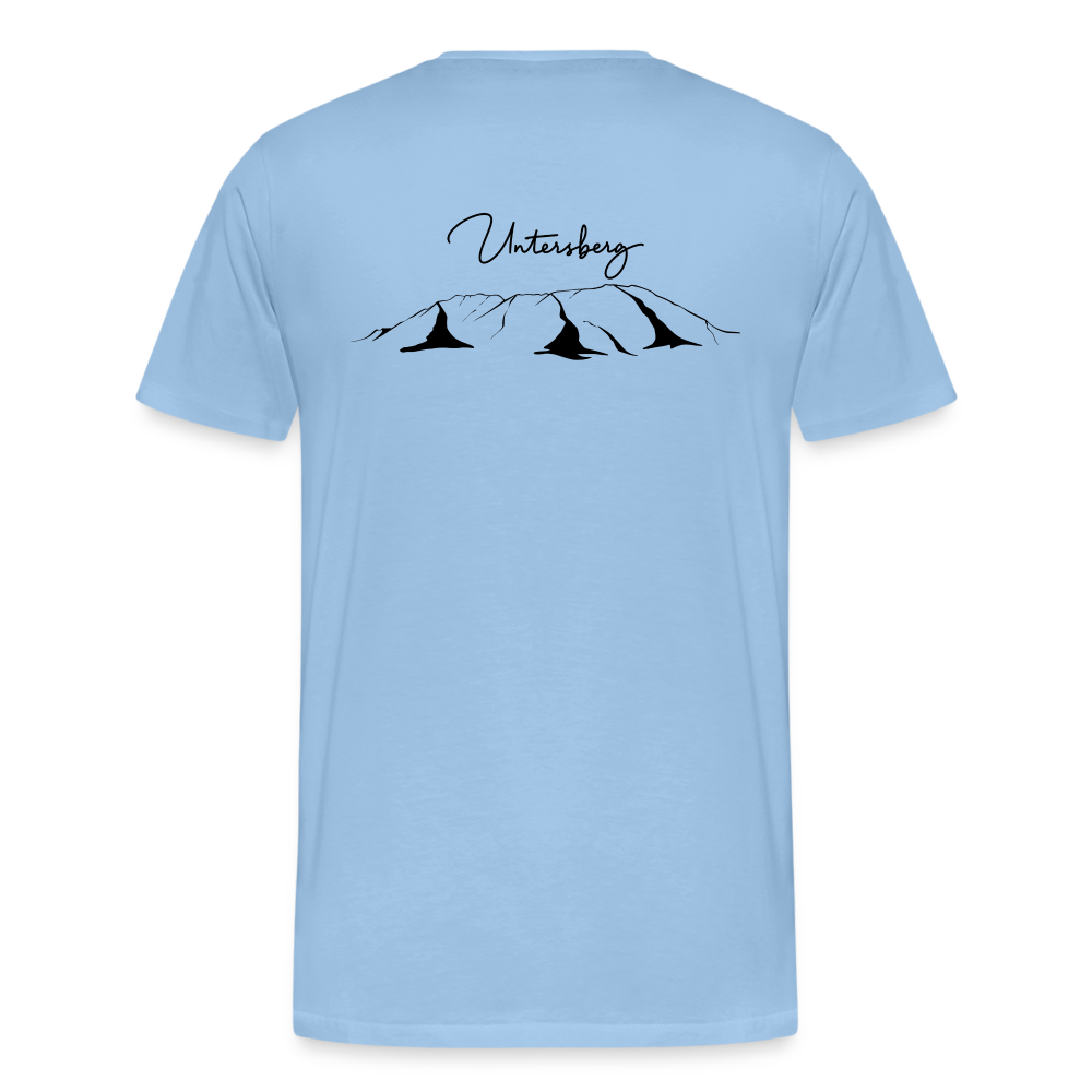 Männer Premium T-Shirt in versch. Farben Untersberg 4xDruck in Schwarz - Sky