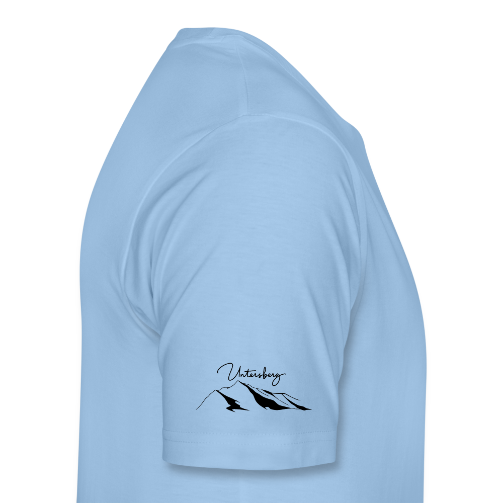 Männer Premium T-Shirt in versch. Farben Untersberg 4xDruck in Schwarz - Sky