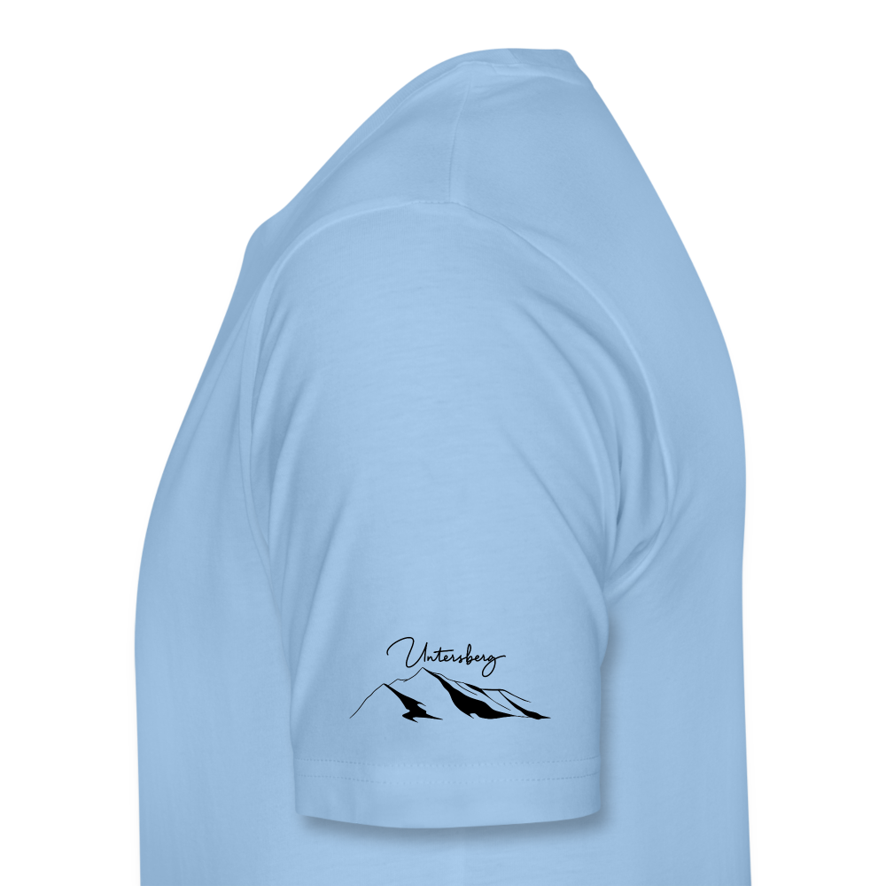 Männer Premium T-Shirt in versch. Farben Untersberg 4xDruck in Schwarz - Sky