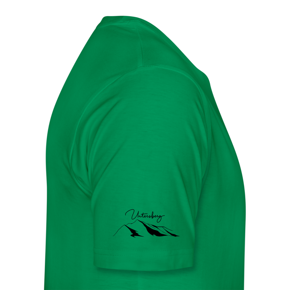 Männer Premium T-Shirt in versch. Farben Untersberg 4xDruck in Schwarz - Kelly Green