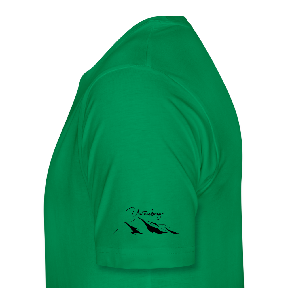 Männer Premium T-Shirt in versch. Farben Untersberg 4xDruck in Schwarz - Kelly Green