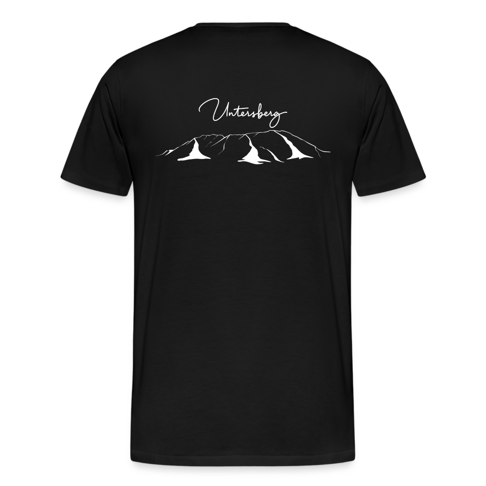 Männer Premium T-Shirt in versch. Farben Untersberg 2xDruck in Weiss - Schwarz