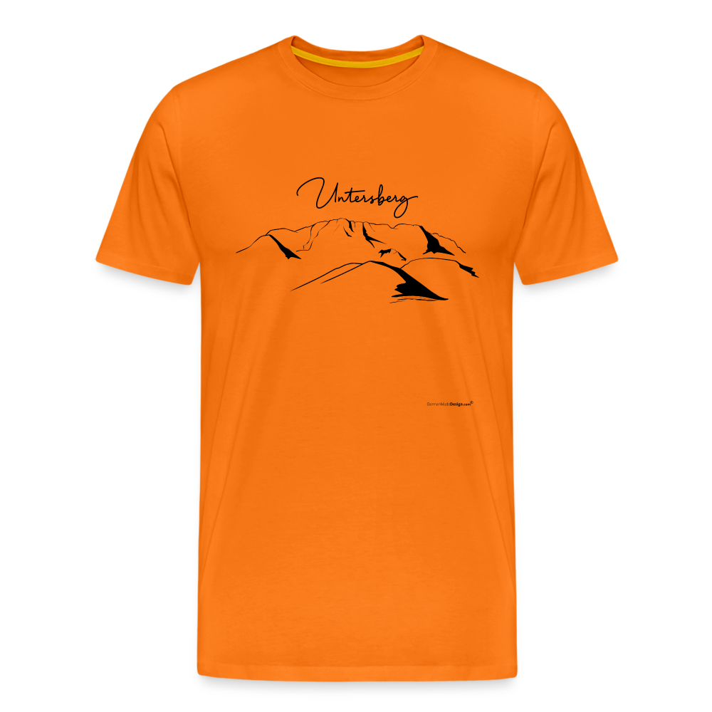 Männer Premium T-Shirt in versch. Farben Untersberg 2xDruck in Schwarz - Orange