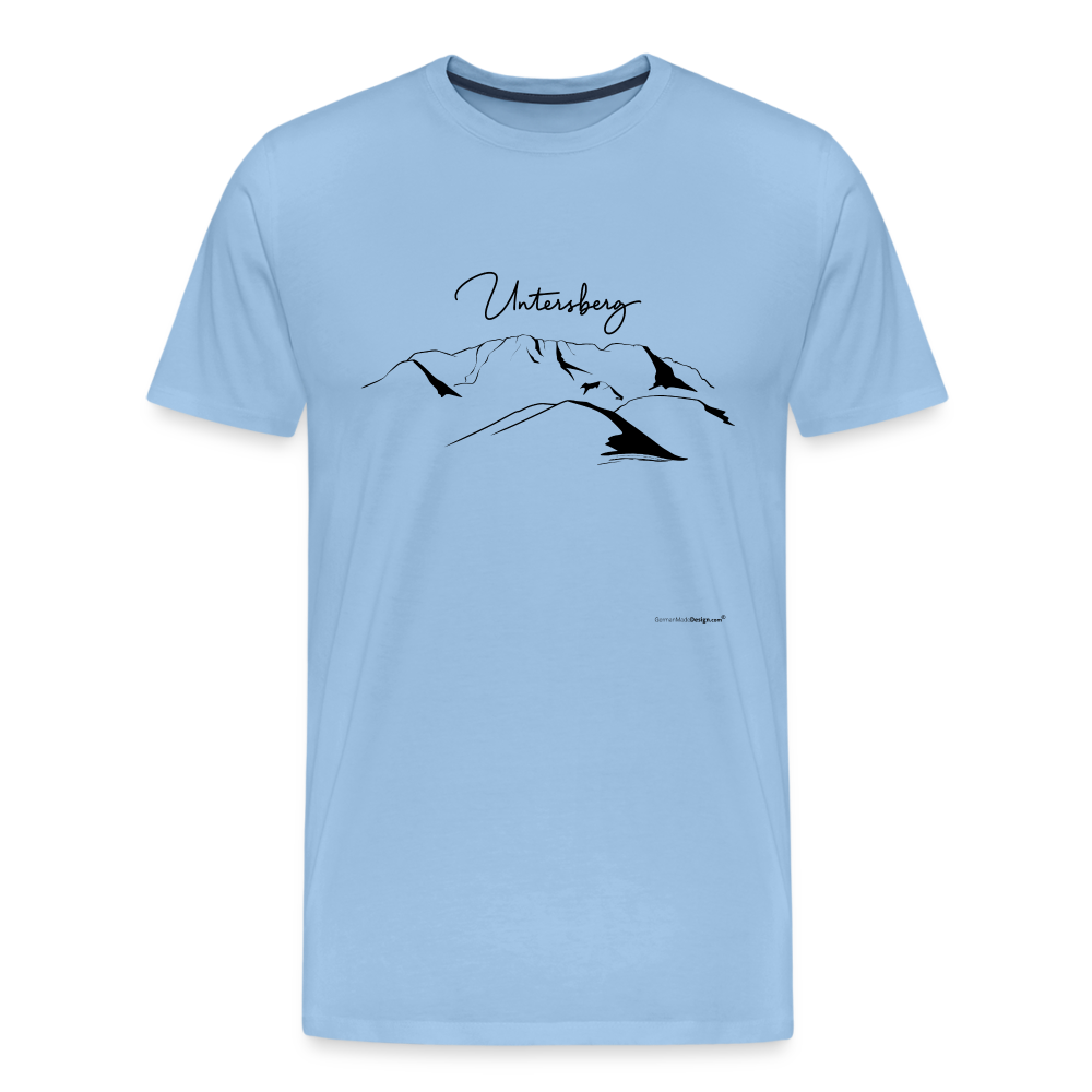 Männer Premium T-Shirt in versch. Farben Untersberg 2xDruck in Schwarz - Sky