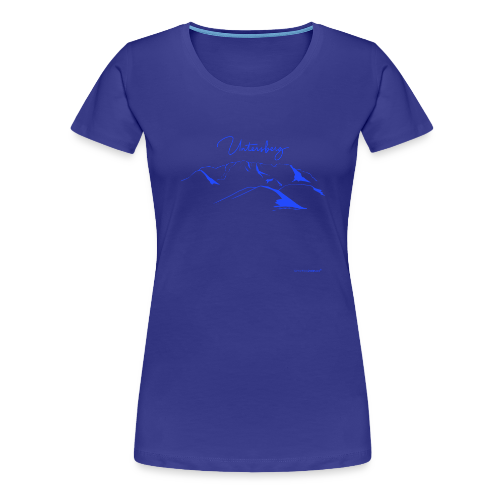 Frauen Premium T-Shirt in versch. Farben Untersberg in Azurblau - Königsblau