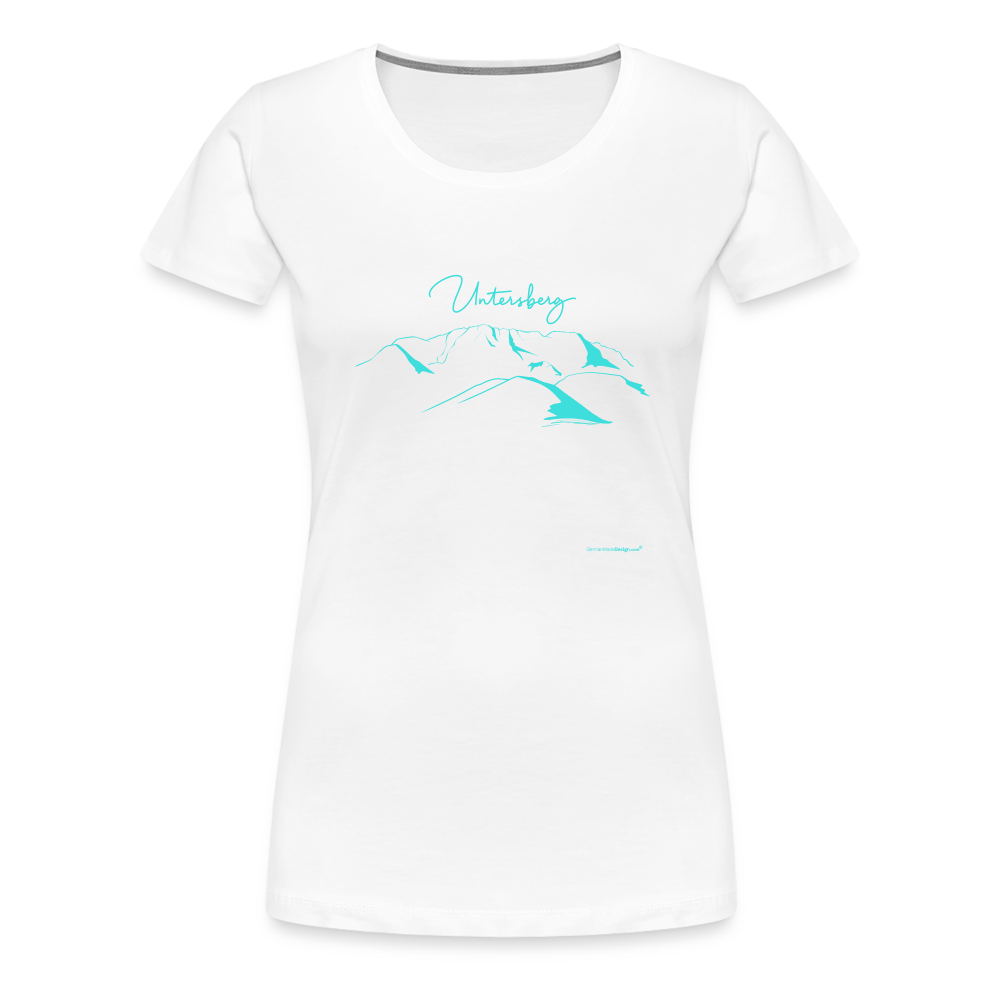 Frauen Premium T-Shirt in versch. Farben Untersberg in Türkis - weiß