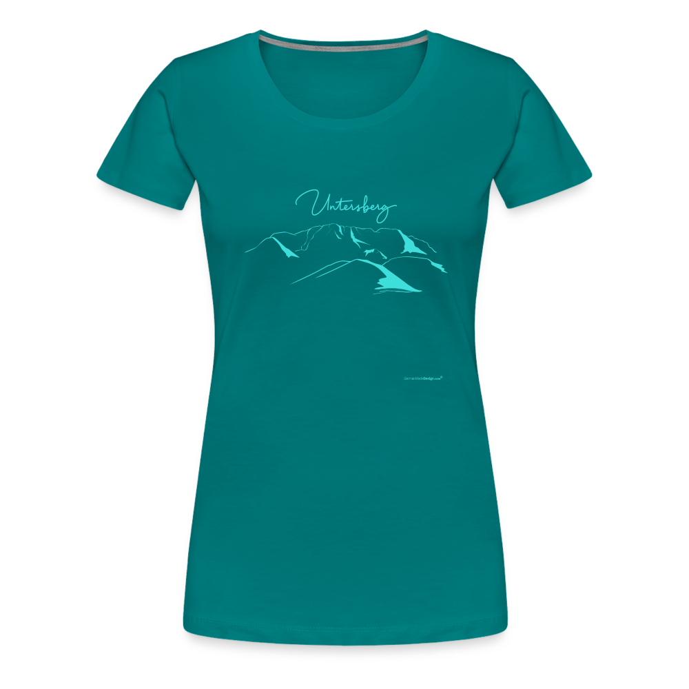 Frauen Premium T-Shirt in versch. Farben Untersberg in Türkis - Divablau