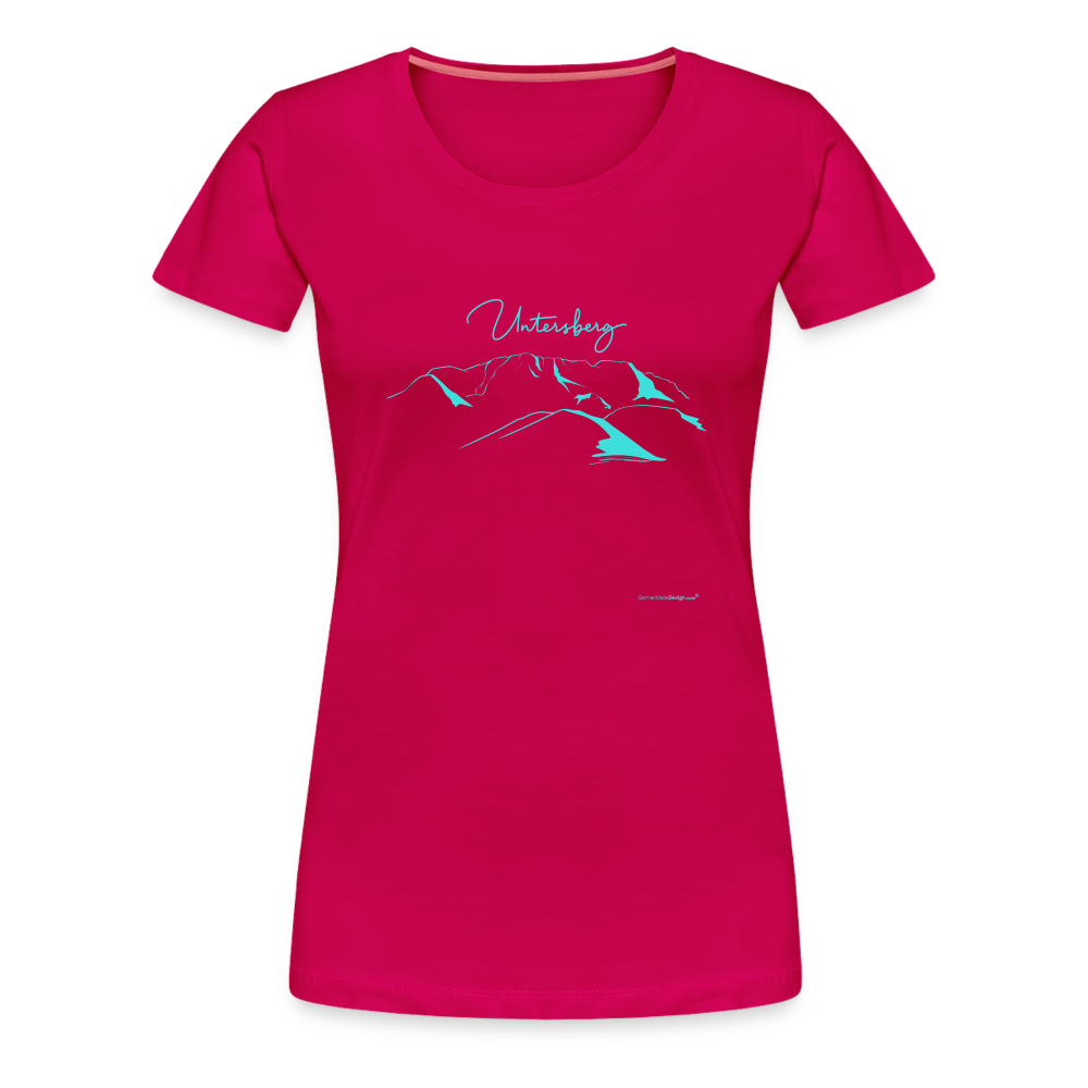 Frauen Premium T-Shirt in versch. Farben Untersberg in Türkis - dunkles Pink
