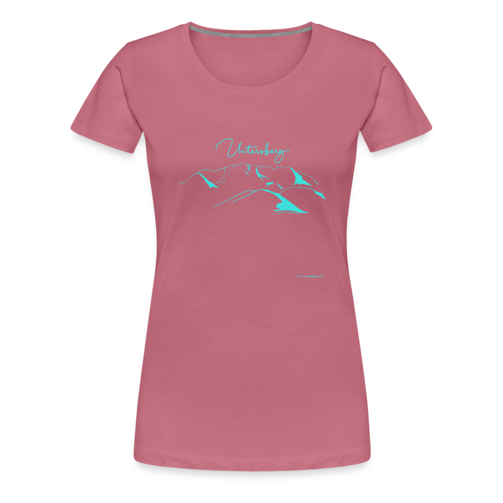 Frauen Premium T-Shirt in versch. Farben Untersberg in Türkis - Malve