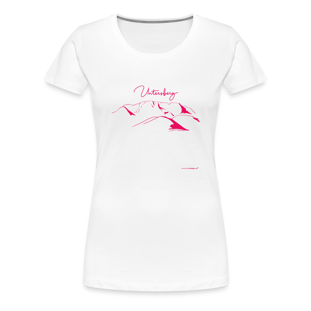 Frauen Premium T-Shirt in versch. Farben Untersberg in Pink - weiß