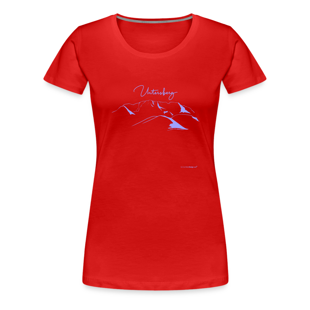 Frauen Premium T-Shirt in versch. Farben Untersberg in hellblau - Rot