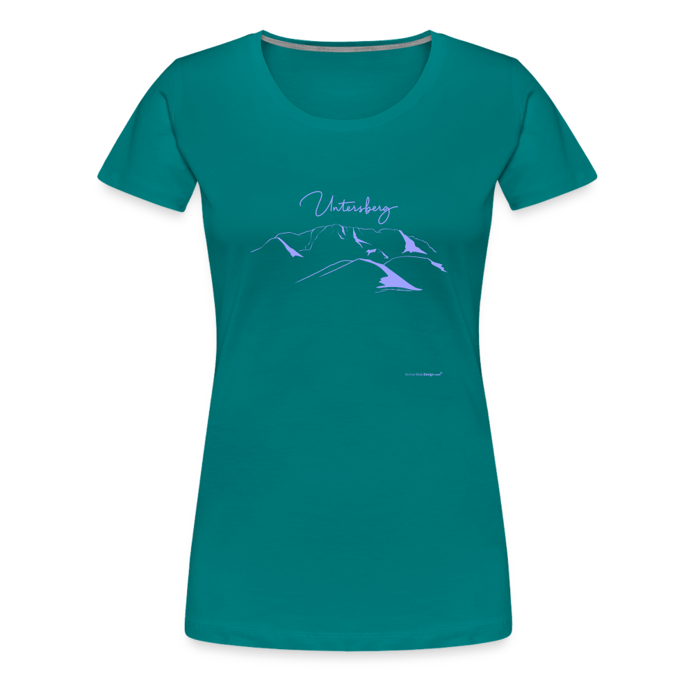 Frauen Premium T-Shirt in versch. Farben Untersberg in hellblau - Divablau