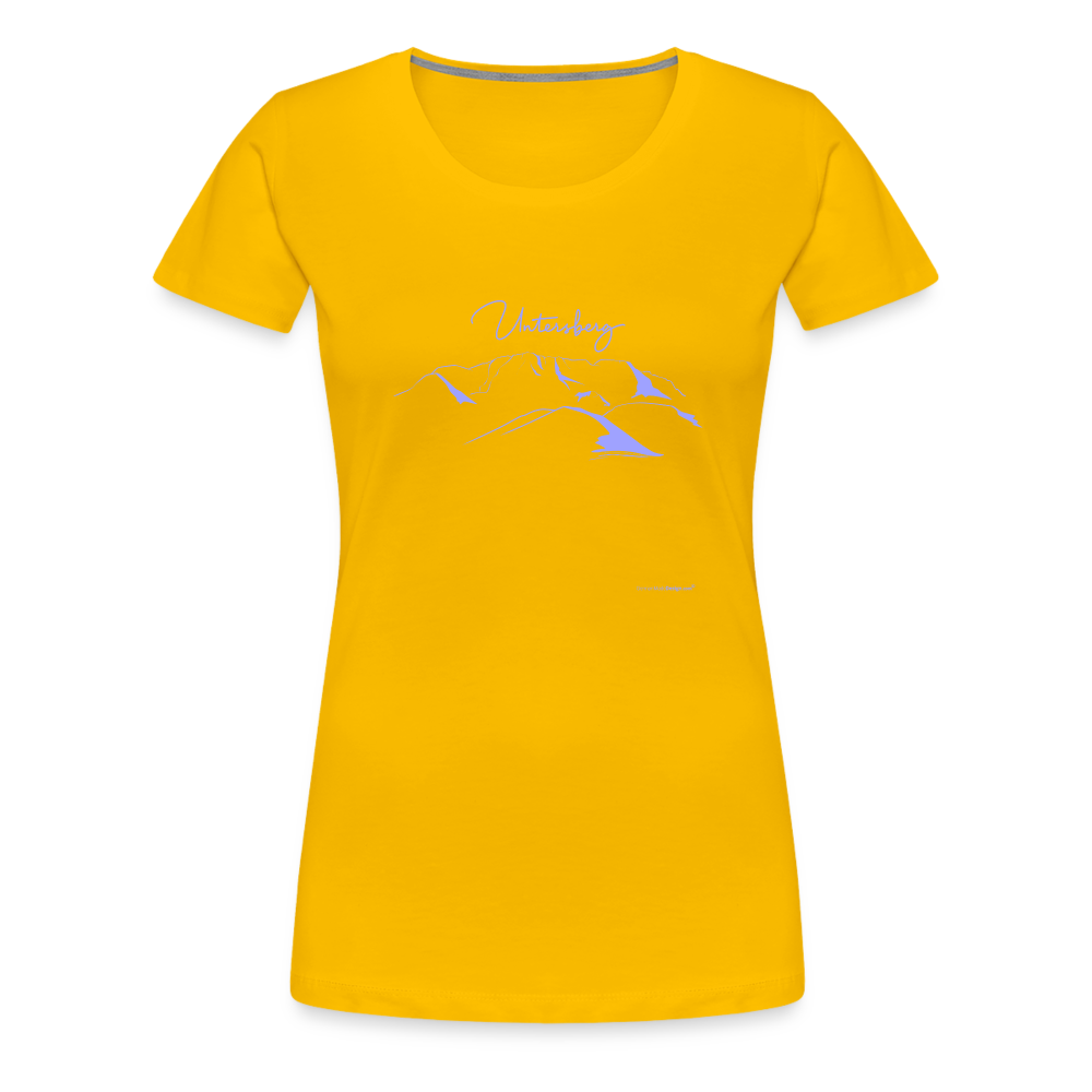 Frauen Premium T-Shirt in versch. Farben Untersberg in hellblau - Sonnengelb