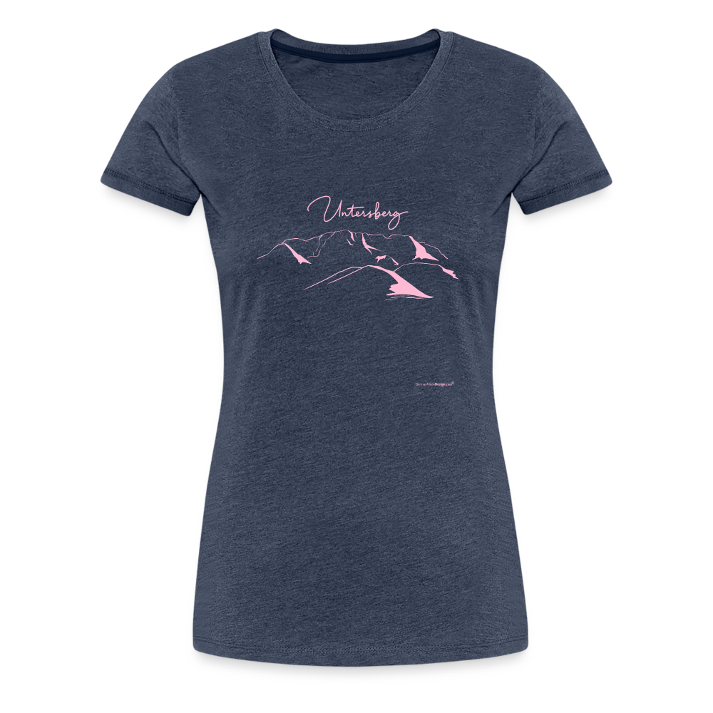 Frauen Premium T-Shirt in versch. Farben Untersberg in Rosa - Blau meliert