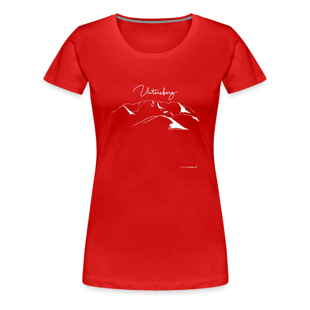 T-Shirts Frauen in versch. Farben Untersberg in weiss - Rot