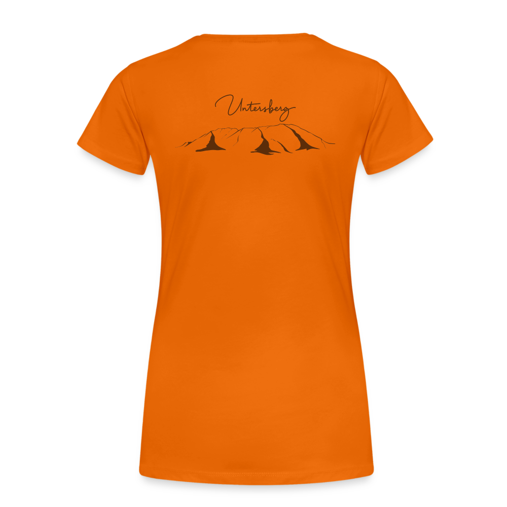 Frauen Premium T-Shirt in Orange Untersberg