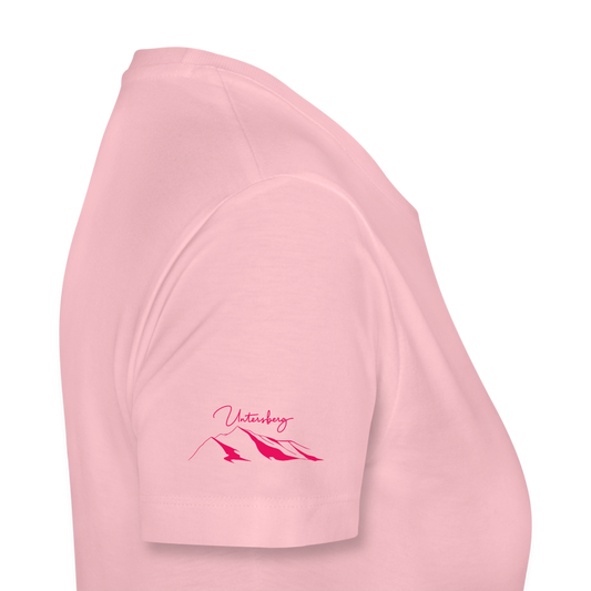 Frauen Premium T-Shirt in Hellrosa Untersberg 4xDruck in Pink - Hellrosa
