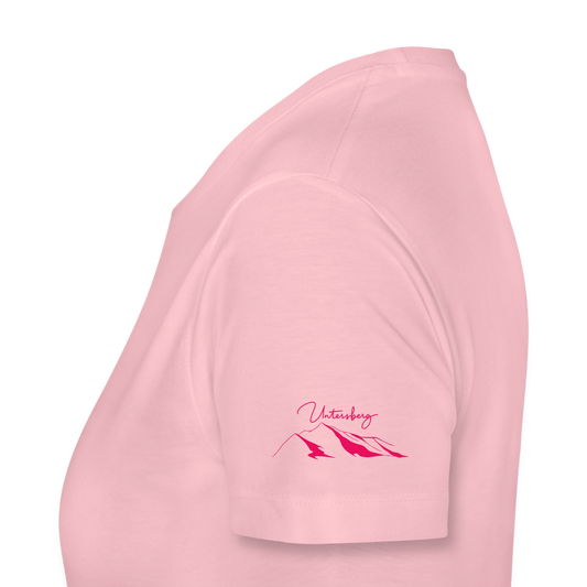 Frauen Premium T-Shirt in Hellrosa Untersberg 4xDruck in Pink - Hellrosa