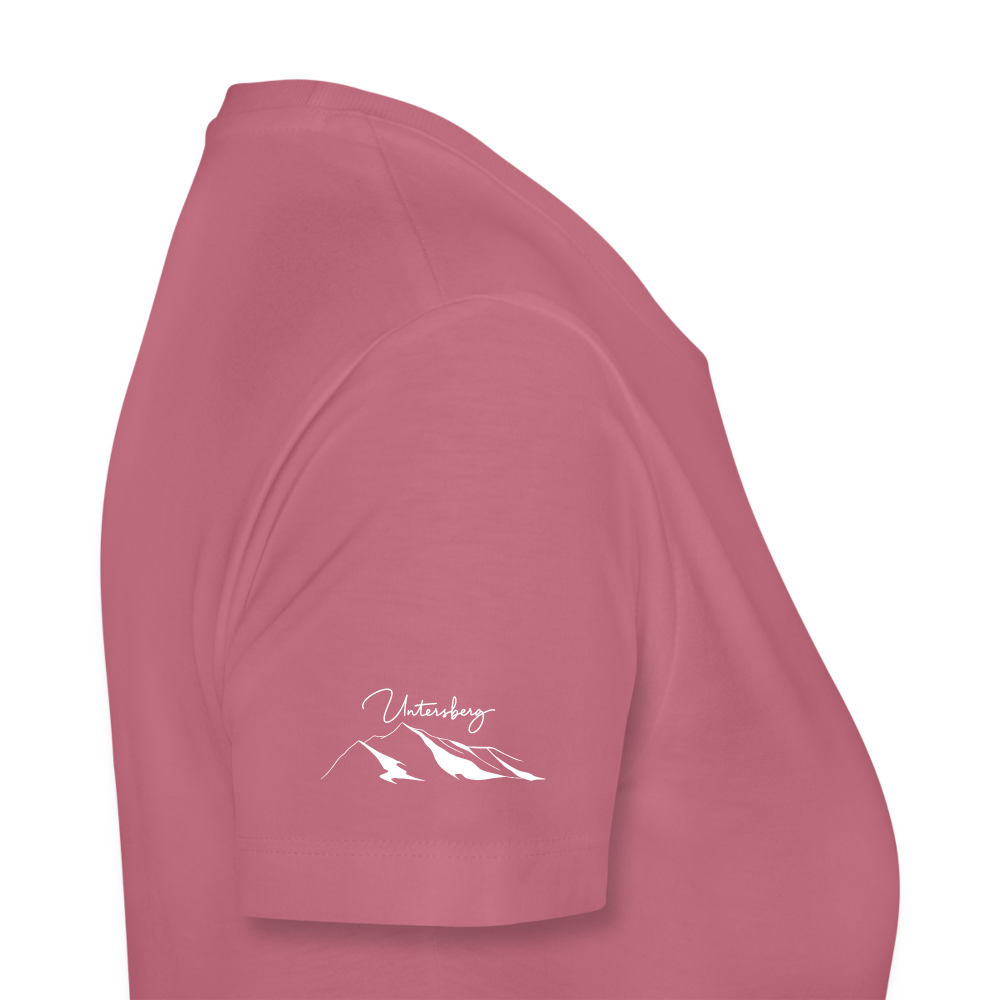 Frauen Premium T-Shirt in versch. Farben Untersberg 4xDruck in Weiss - Malve