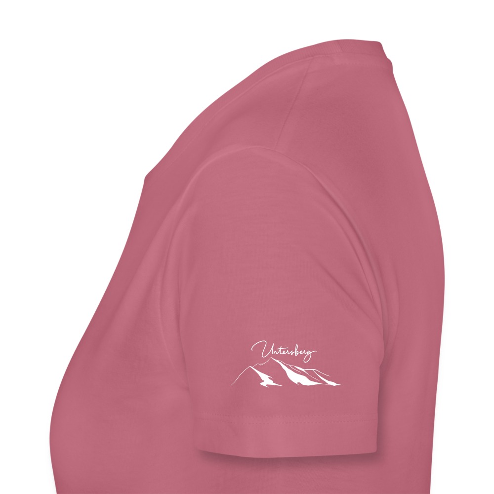 Frauen Premium T-Shirt in versch. Farben Untersberg 4xDruck in Weiss - Malve