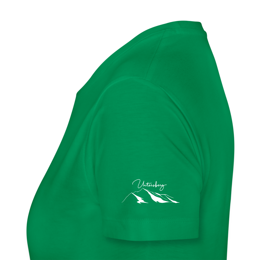 Frauen Premium T-Shirt in versch. Farben Untersberg 4xDruck in Weiss - Kelly Green