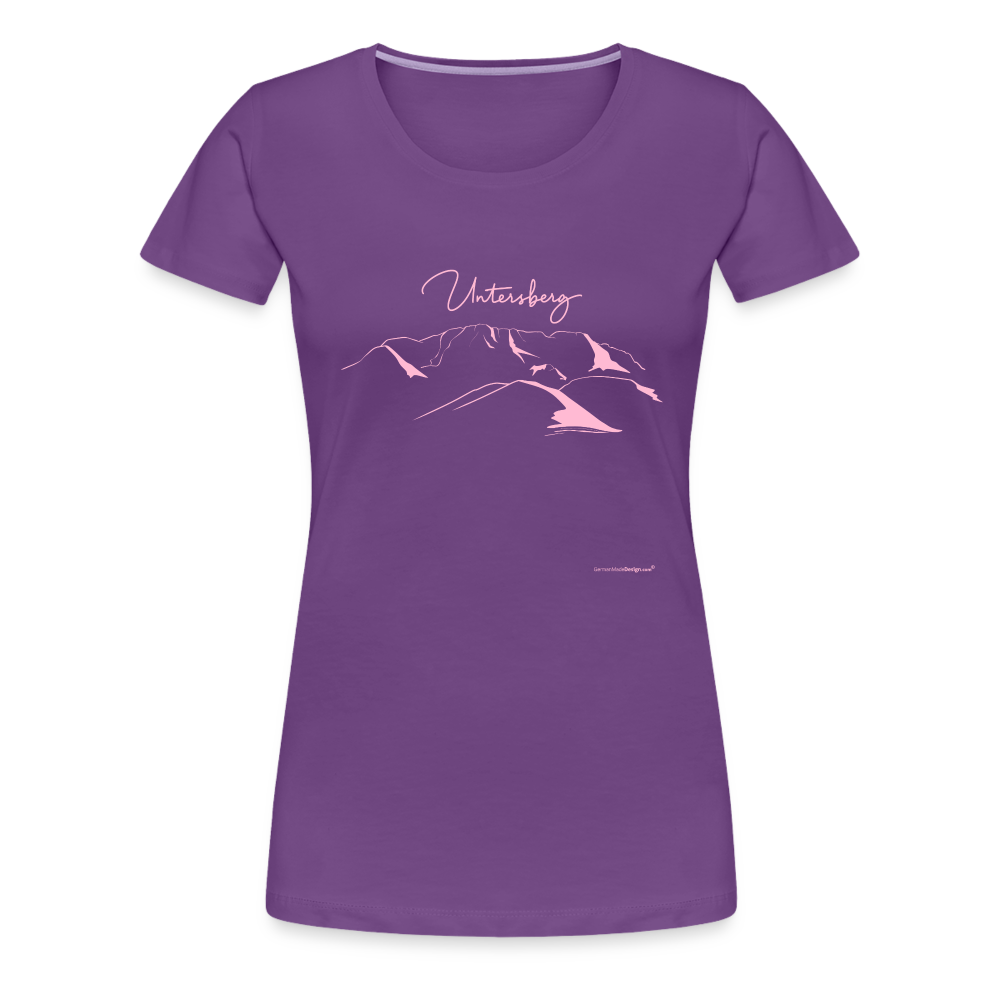 Frauen Premium T-Shirt versch. Farben Untersberg 2xDruck in Rosa - Lila