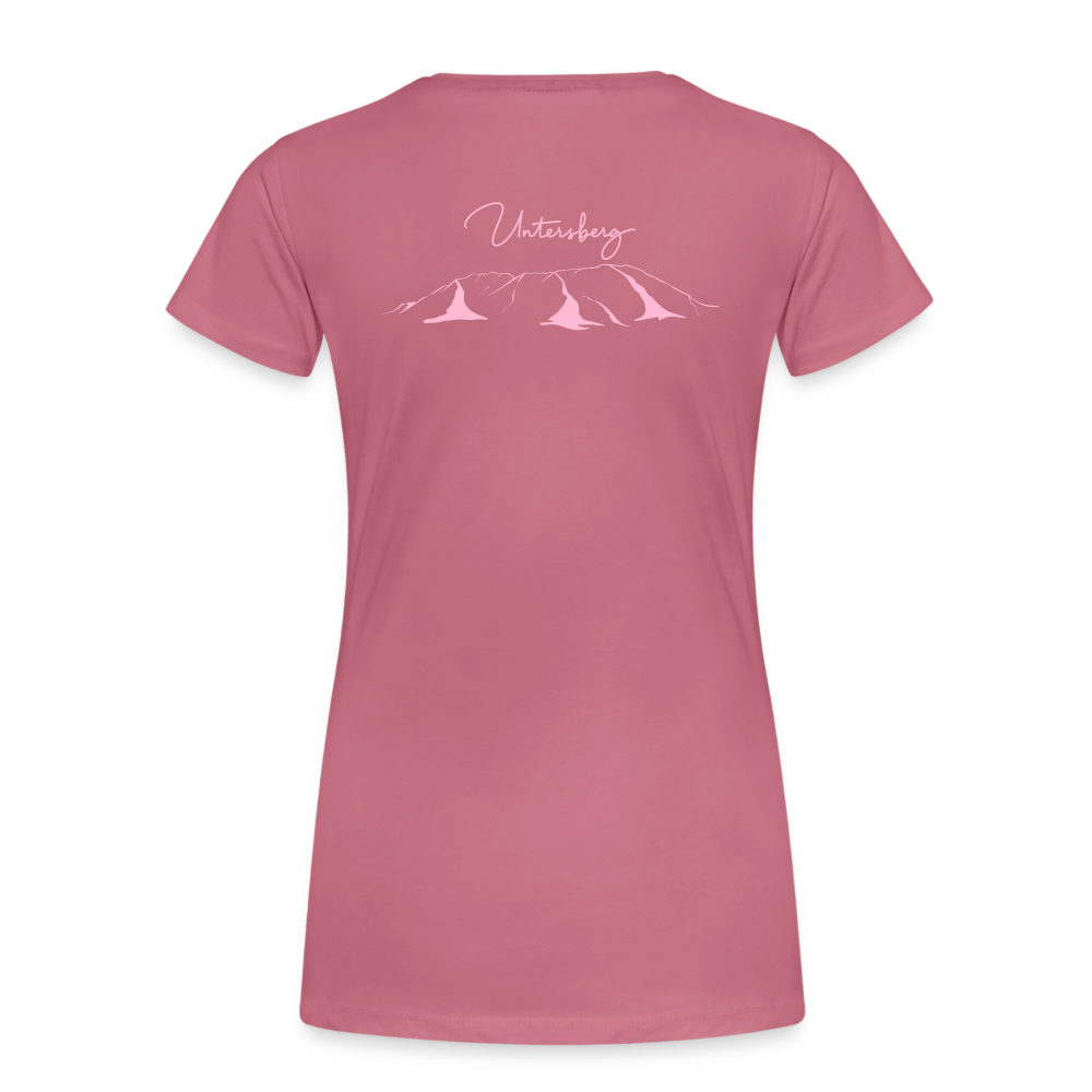 Frauen Premium T-Shirt versch. Farben Untersberg 2xDruck in Rosa - Malve