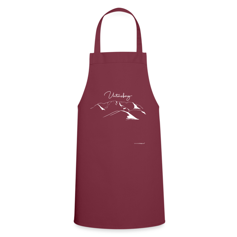Kochschürze in versch. Farben Untersberg Design in weiss - Bordeaux