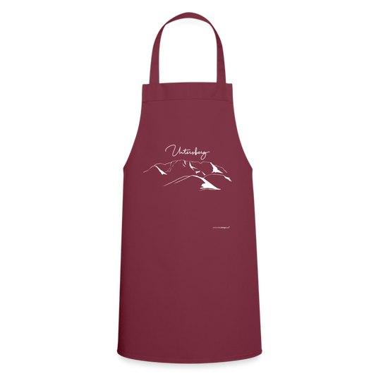Kochschürze in versch. Farben Untersberg Design in weiss - Bordeaux