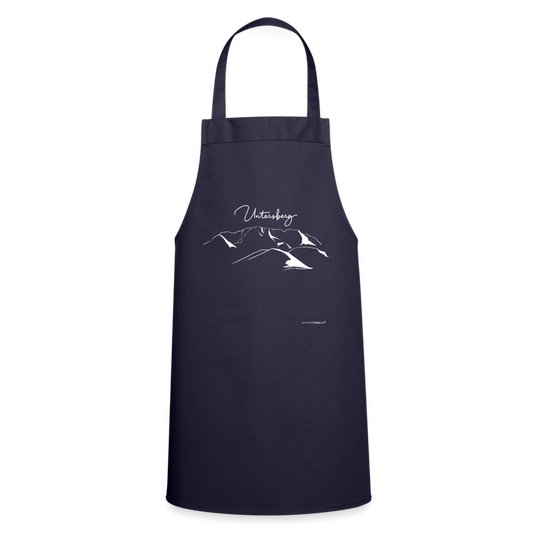 Kochschürze in versch. Farben Untersberg Design in weiss - Navy
