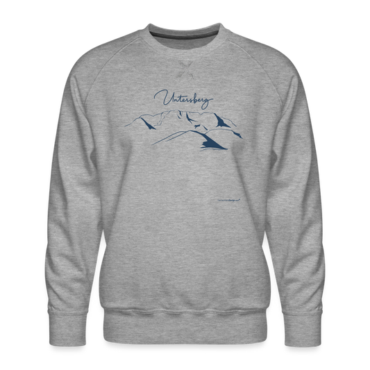 Männer Premium Pullover - Grau meliert