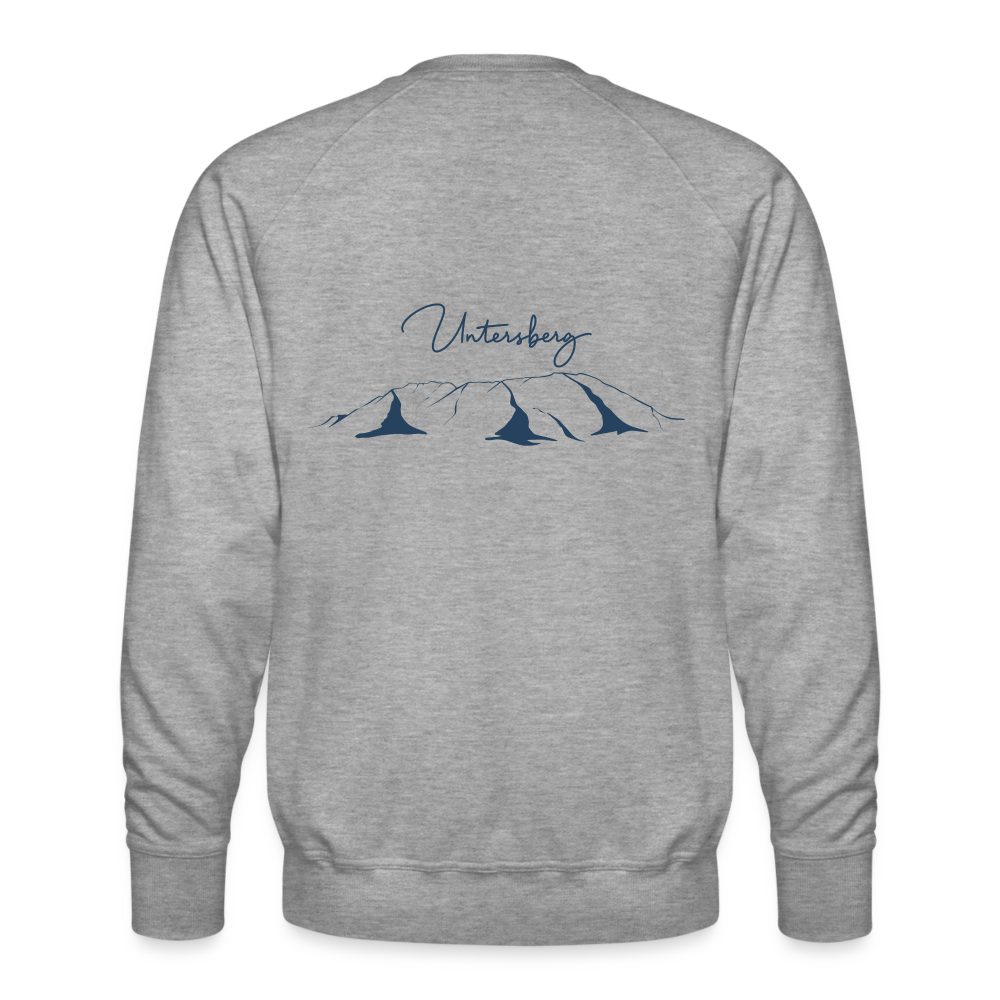 Männer Premium Pullover - Grau meliert