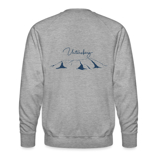 Männer Premium Pullover - Grau meliert