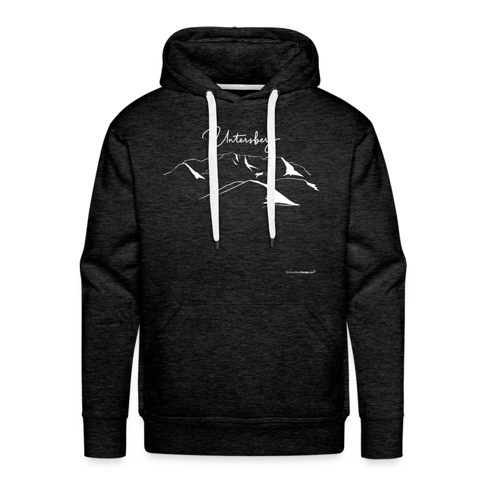 Männer Premium Hoodie in versch. Farben Untersberg 2xDruck in Weiß - Anthrazit