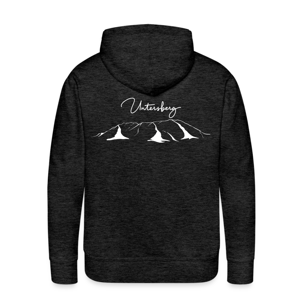 Männer Premium Hoodie in versch. Farben Untersberg 2xDruck in Weiß - Anthrazit