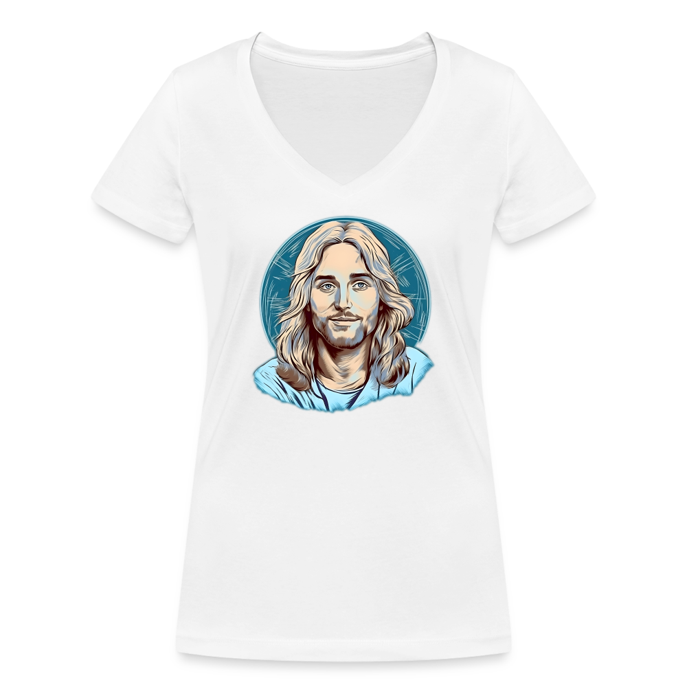 Frauen Bio-T-Shirt mit V-Ausschnitt von Stanley & Stella - weiß