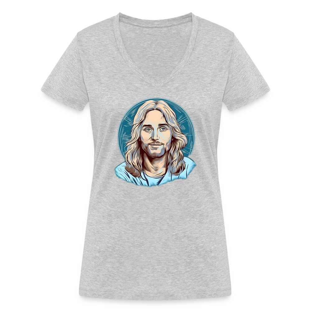 Frauen Bio-T-Shirt mit V-Ausschnitt von Stanley & Stella - Grau meliert