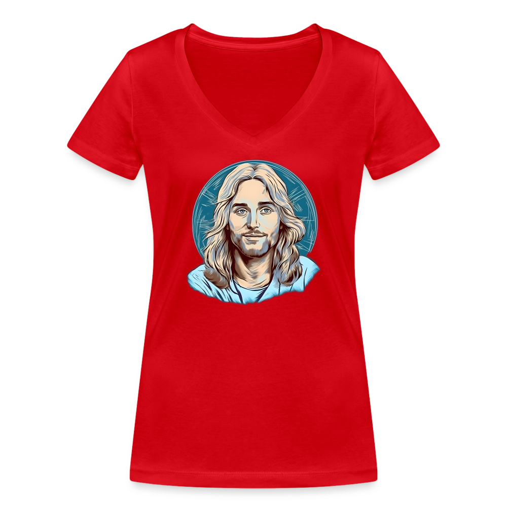 Frauen Bio-T-Shirt mit V-Ausschnitt von Stanley & Stella - Rot